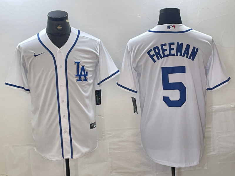 Men's Los Angeles Dodgers Freddie Freeman #5 White Limited Jersey